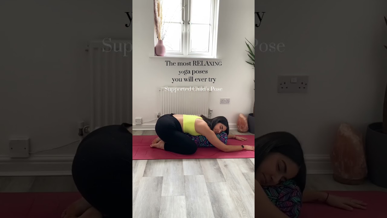 The most RELAXING Yoga Poses you will ever try 😍 #relaxingyoga #yogaforstress