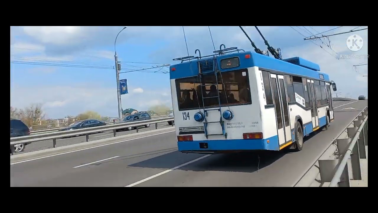 Брестский троллейбус - 30.04.2022. #71. Кобринский и Гузнянский мост. Объезд троллейбуса.