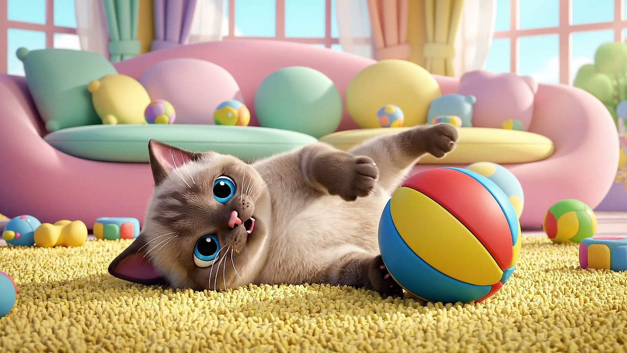 Cinco Pequeños Gatitos Ronronean, Ronronean | Canciones de Mascotas y Rimas Infantiles
