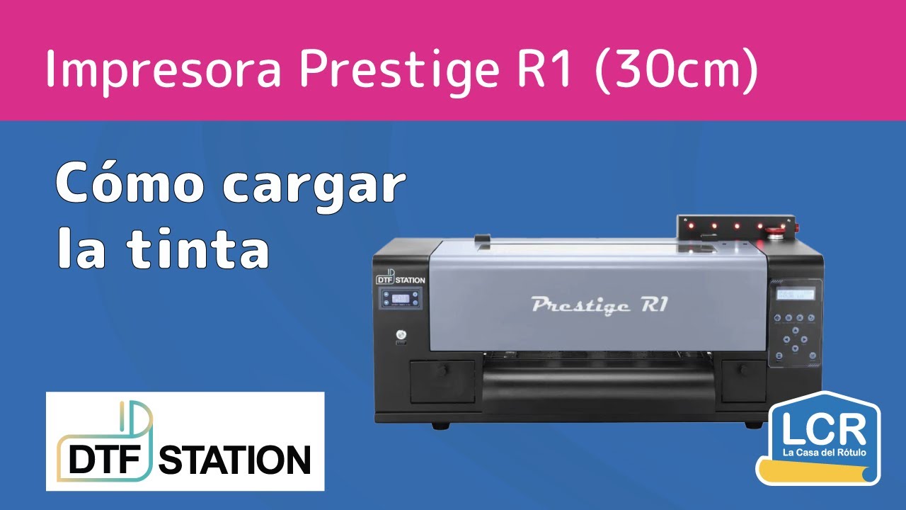 Cómo cargar tinta en la Impresora DTF Station Prestige R1 (30cm)
