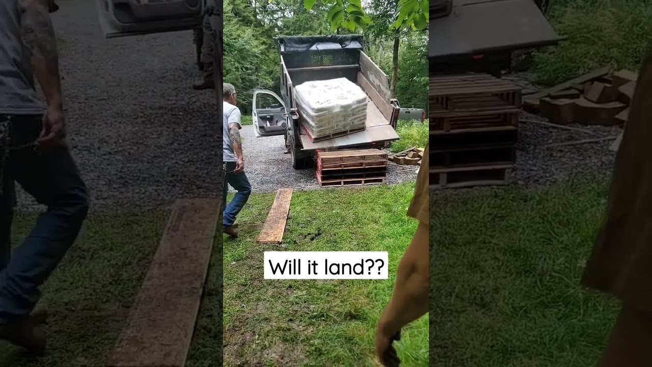 MASONRY SKILLS??Stone/ Block masons..Pallet of concrete.  The dump slide