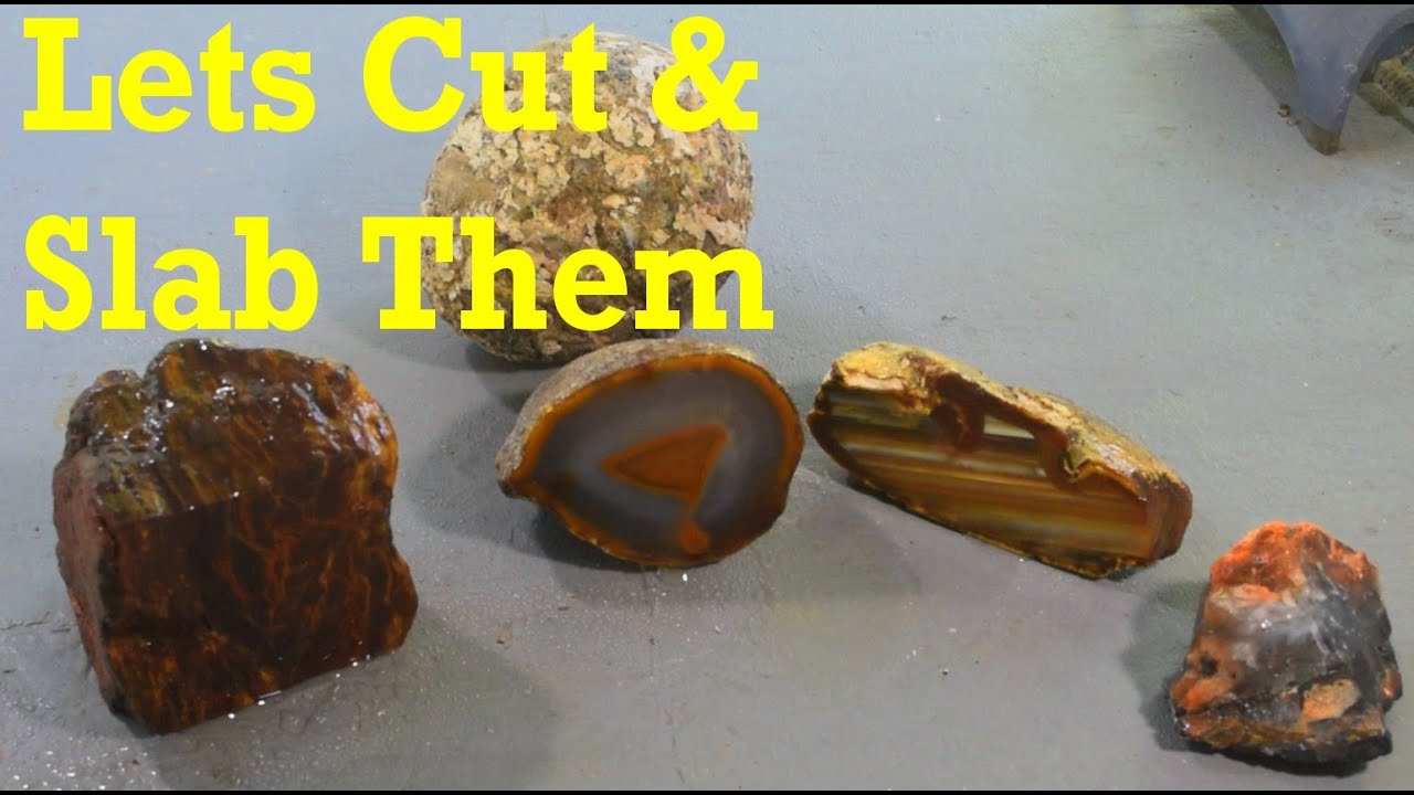 Cutting & Slabbing Rocks 5 - Flame Jasper, Brazilian Agate, Geode, #thefinders #rockhounding