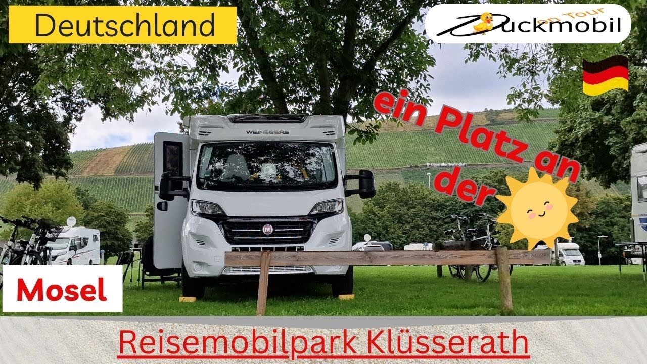 Ein echter Sonnenplatz ☆ Reisemobilpark Klüsserath ☆ Mosel ☆ riesiger Wohnmobilstellplatz
