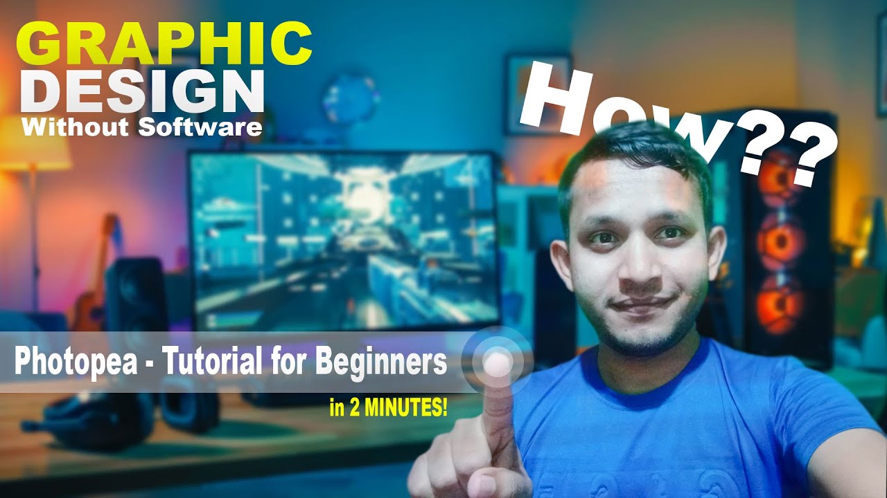 Graphic Design Without Software।। Photopea - Tutorial for Beginners in 1 MINUTES!