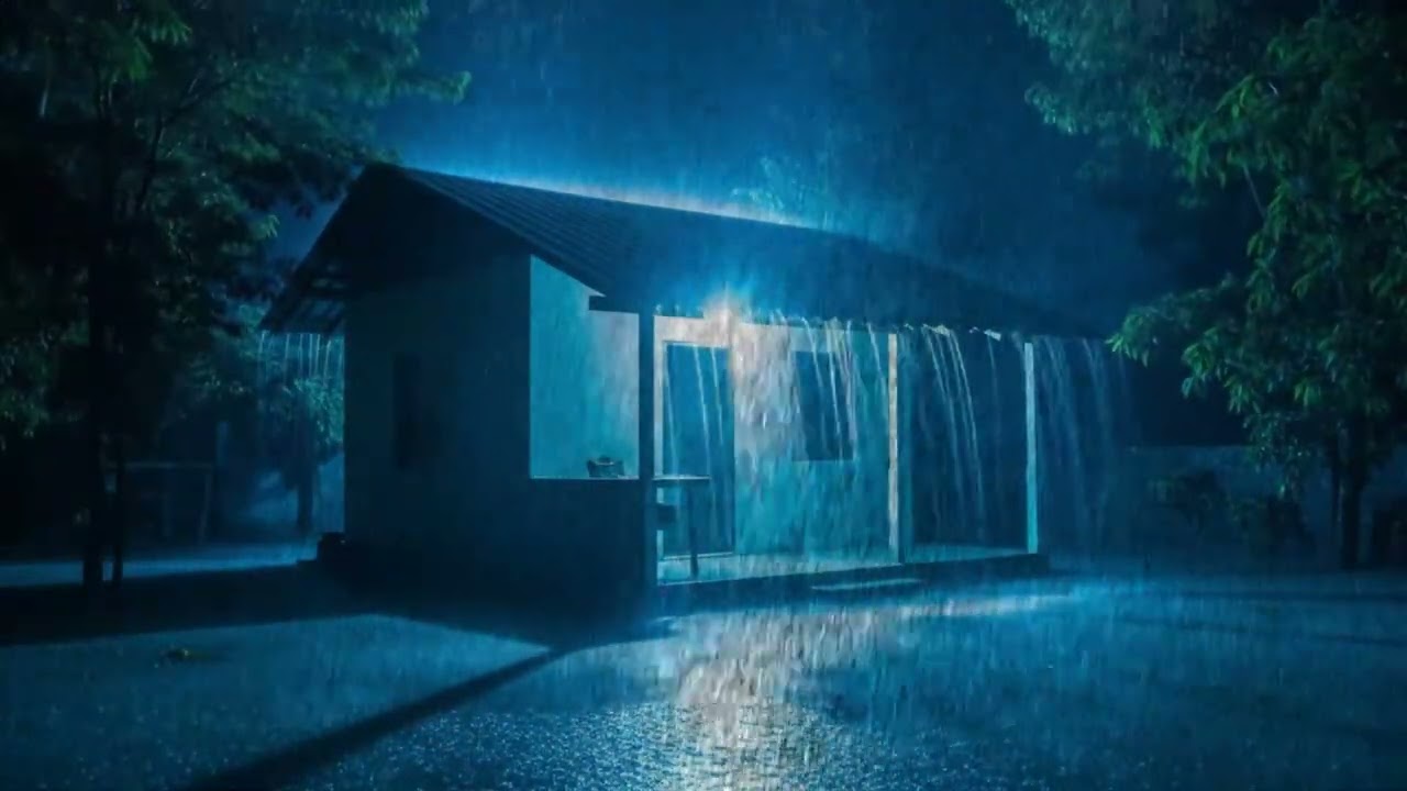 Goodbye Fatigue and Sleep Deeply with Pounding Rain & Rolling Thunder on a Tin Roof at Night #23