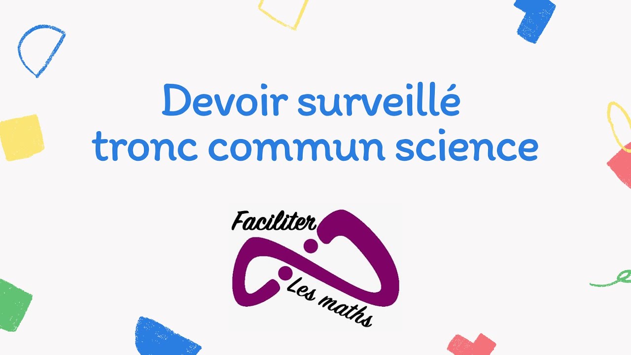 Devoir 1 math tronc commun semestre 1