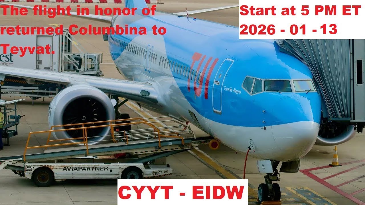 GeoFS | EIDW - CYYT | The flight in honor of returned Columbina to Teyvat.
