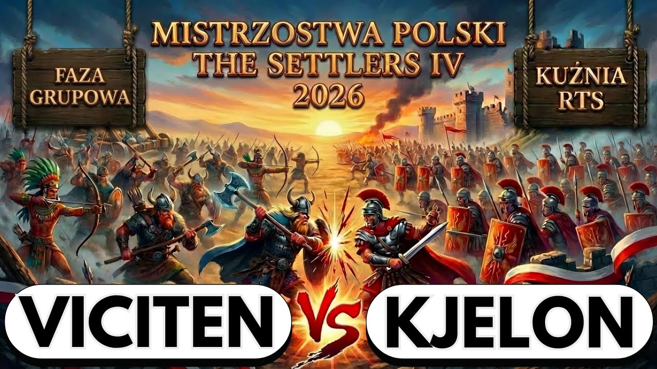 Settlers 4 Mistrzostwa Polski - R4 Viciten vs Kjelon + Fenek vs Kamchi