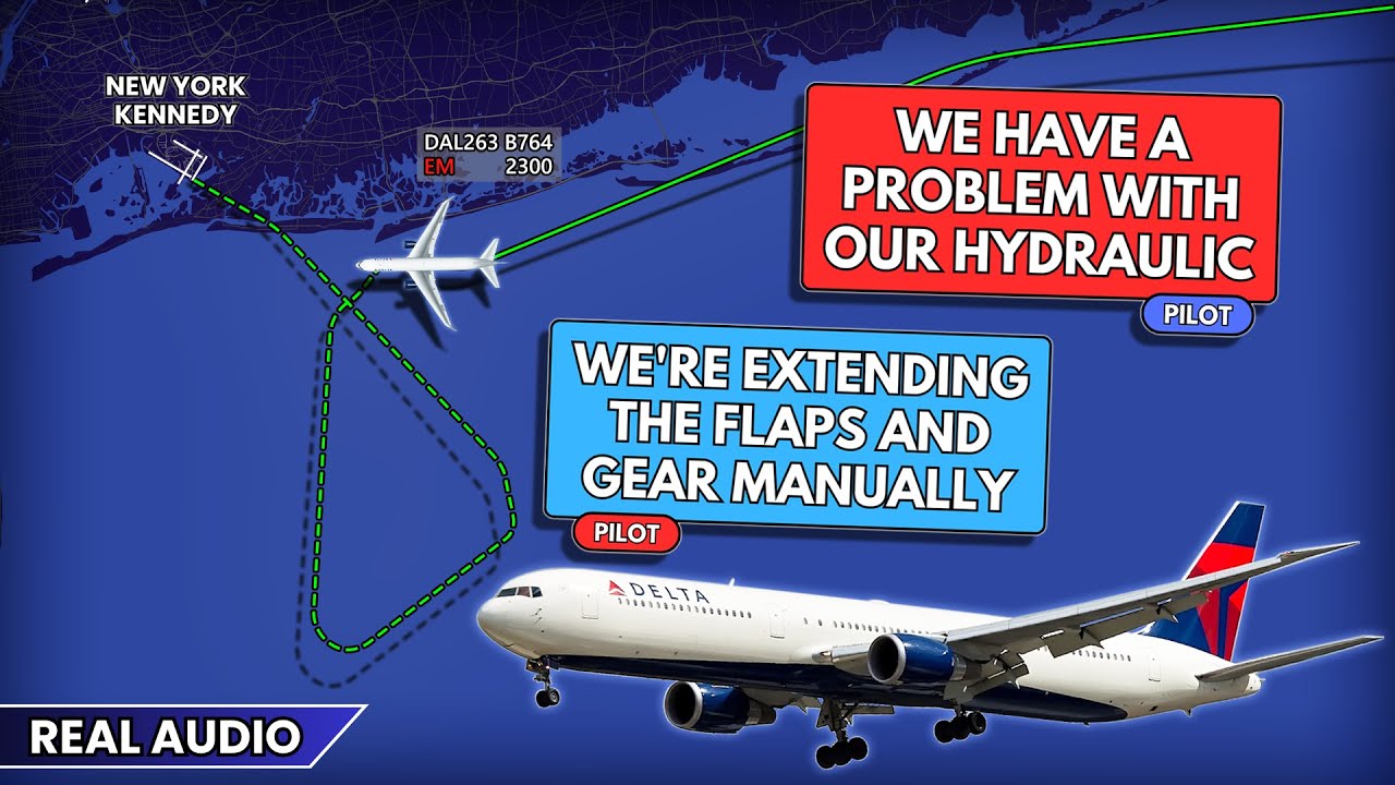 “We have to do a lot more manually”. Delta pilots report hydraulic failure over Atlantic. Real ATC