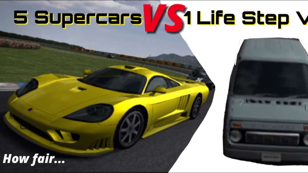 5 Supercars vs. 1 Life Step Van (Gran Turismo 4 Minigame)
