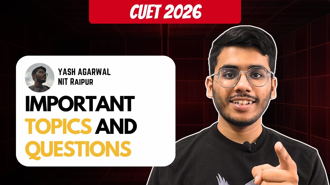 CUET PG 2026 - Important Topics and Questions 💯| CUET MCA 2026 Maths Formula Copy | Yash Agarwal