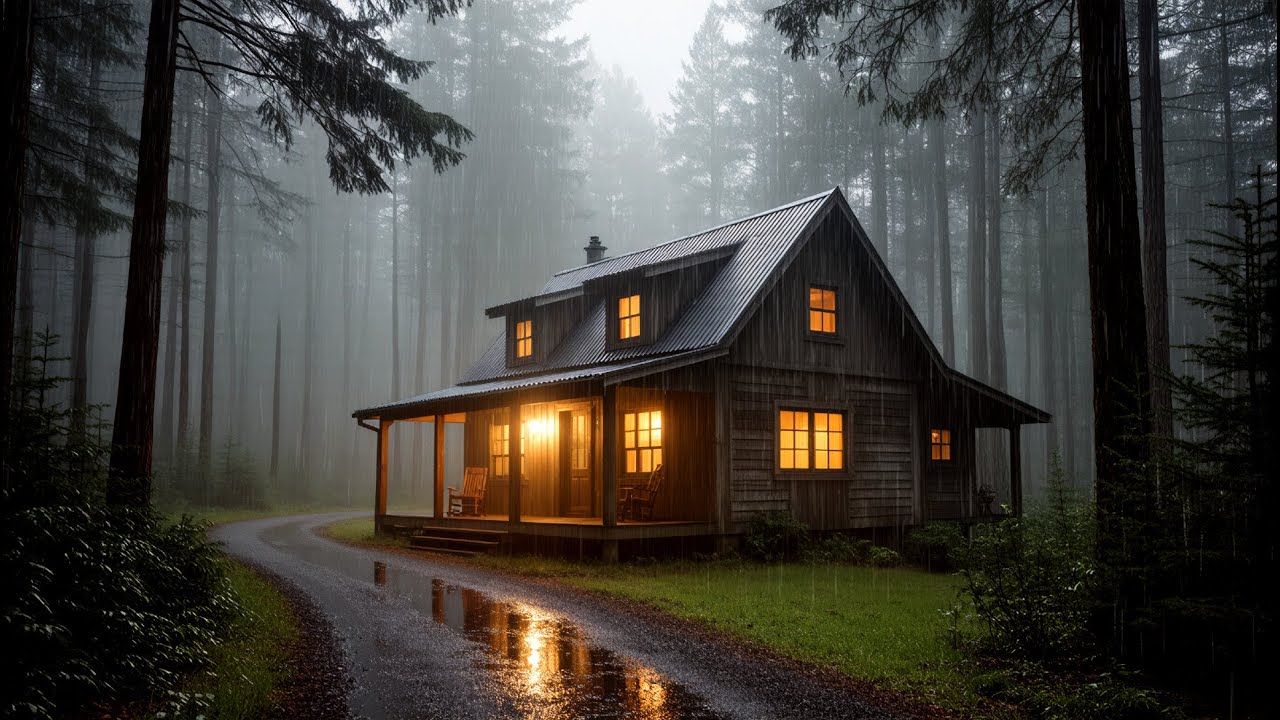 Misty Haven Ambience ~ Deep Sleep in Under 5 Minutes with Heavy Rainstorm & Thunder at Night #Ko21