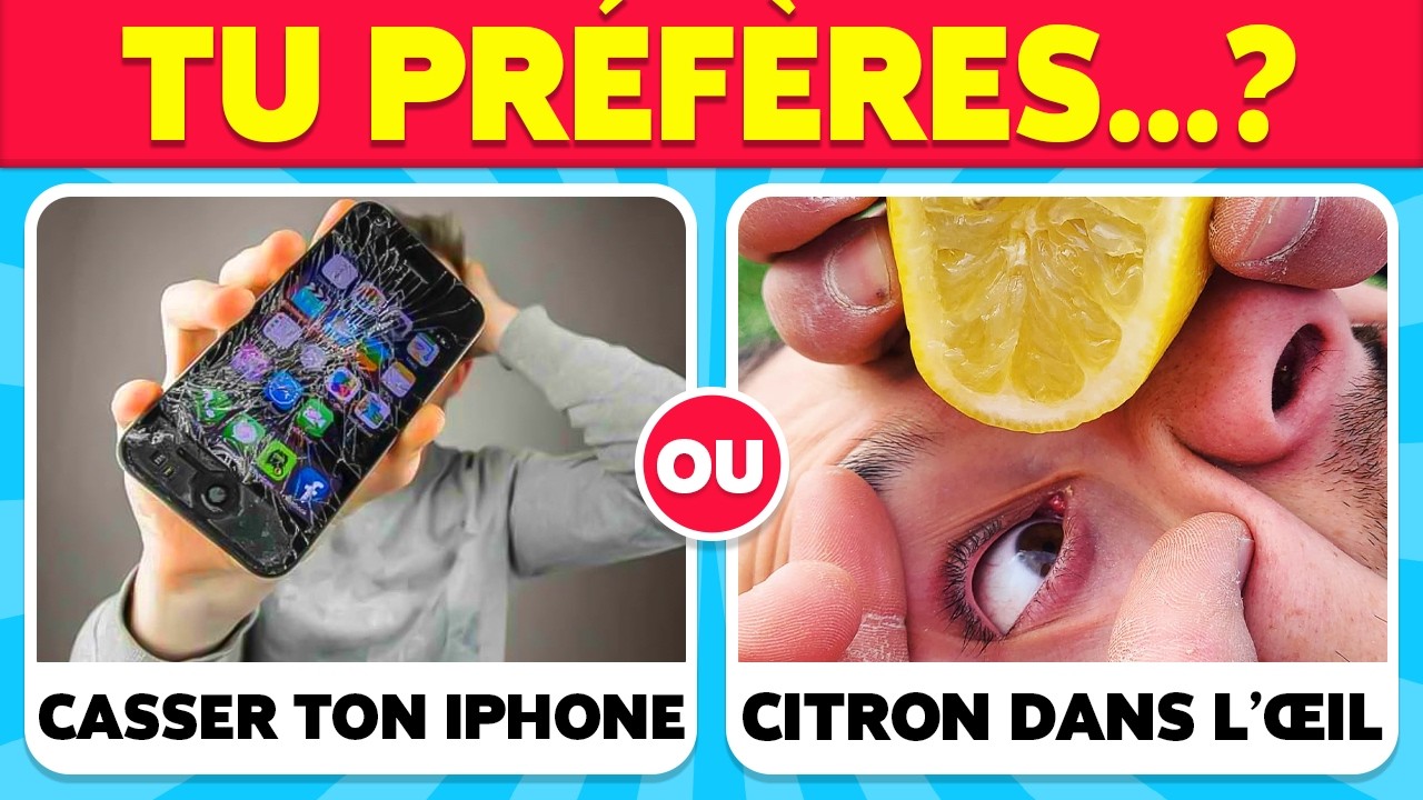 TU PR&Eacute;F&Egrave;RES...? 100 CHOIX IMPOSSIBLE 🔥😱🧠 Niveau EXTR&Ecirc;ME !