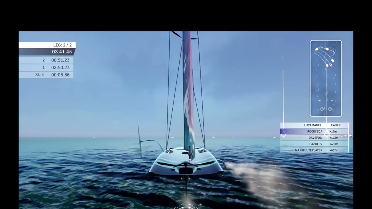 Last downwind in light wind