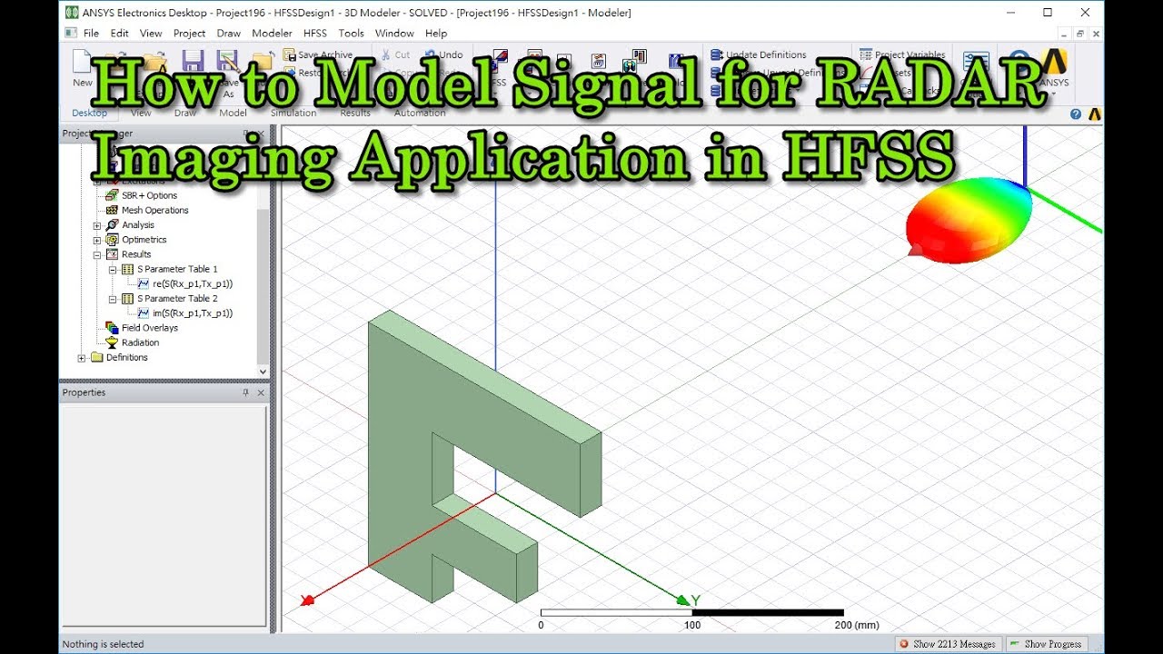 How to Model Signal for RADAR Imaging Application in HFSS