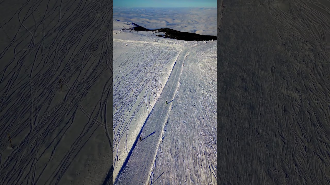 Skiing in Vitosha hits different #skyview #vitosha #mountains #drone