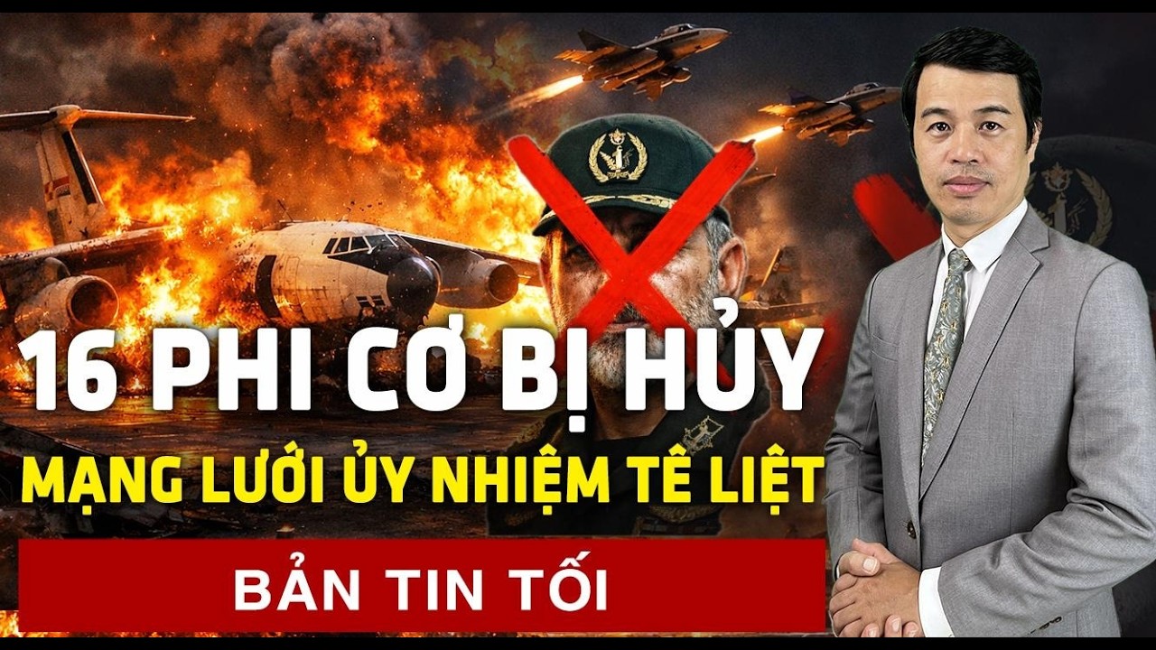 16 phi cơ vận tải Iran bị phá hủy, tướng không quân thiệt mạng | 60 Giây Tinh Hoa TV