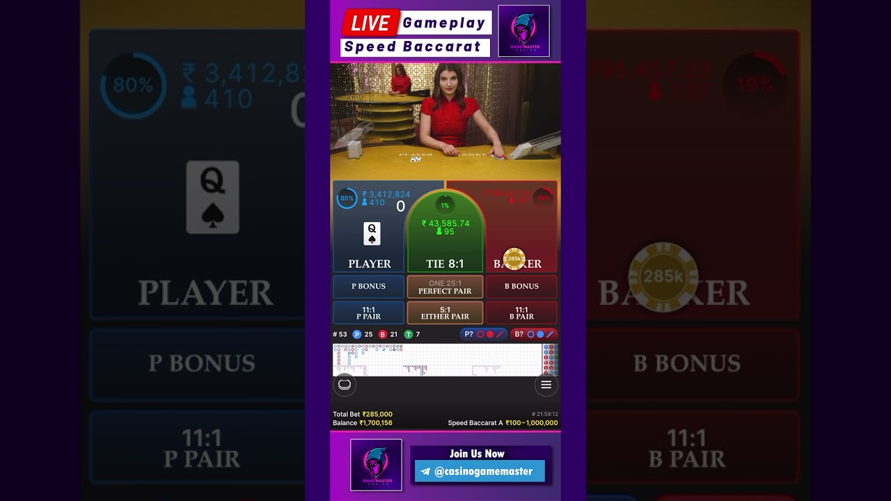 Baccarat Strategy to win 30 Lac | Casino Game Play | How to win at baccarat | Casino Game Master