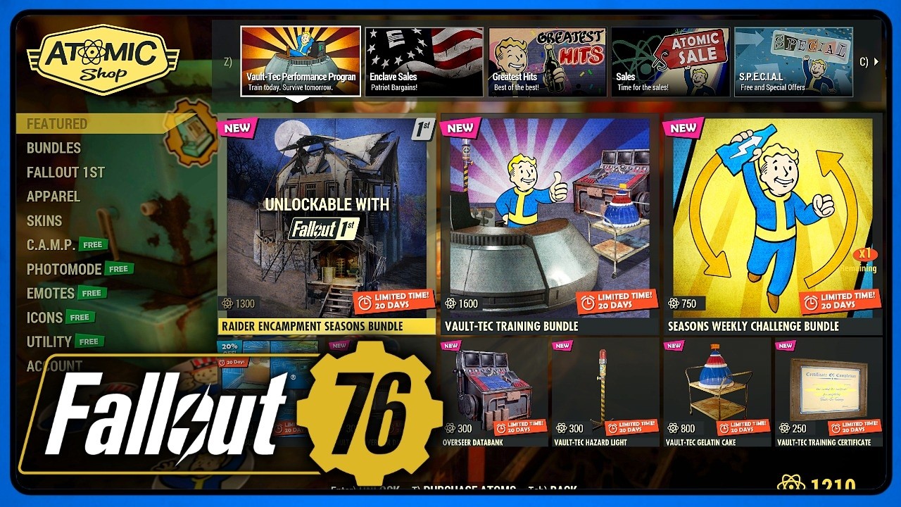 Atom Shop (September 08) New Cake - Fallout 76