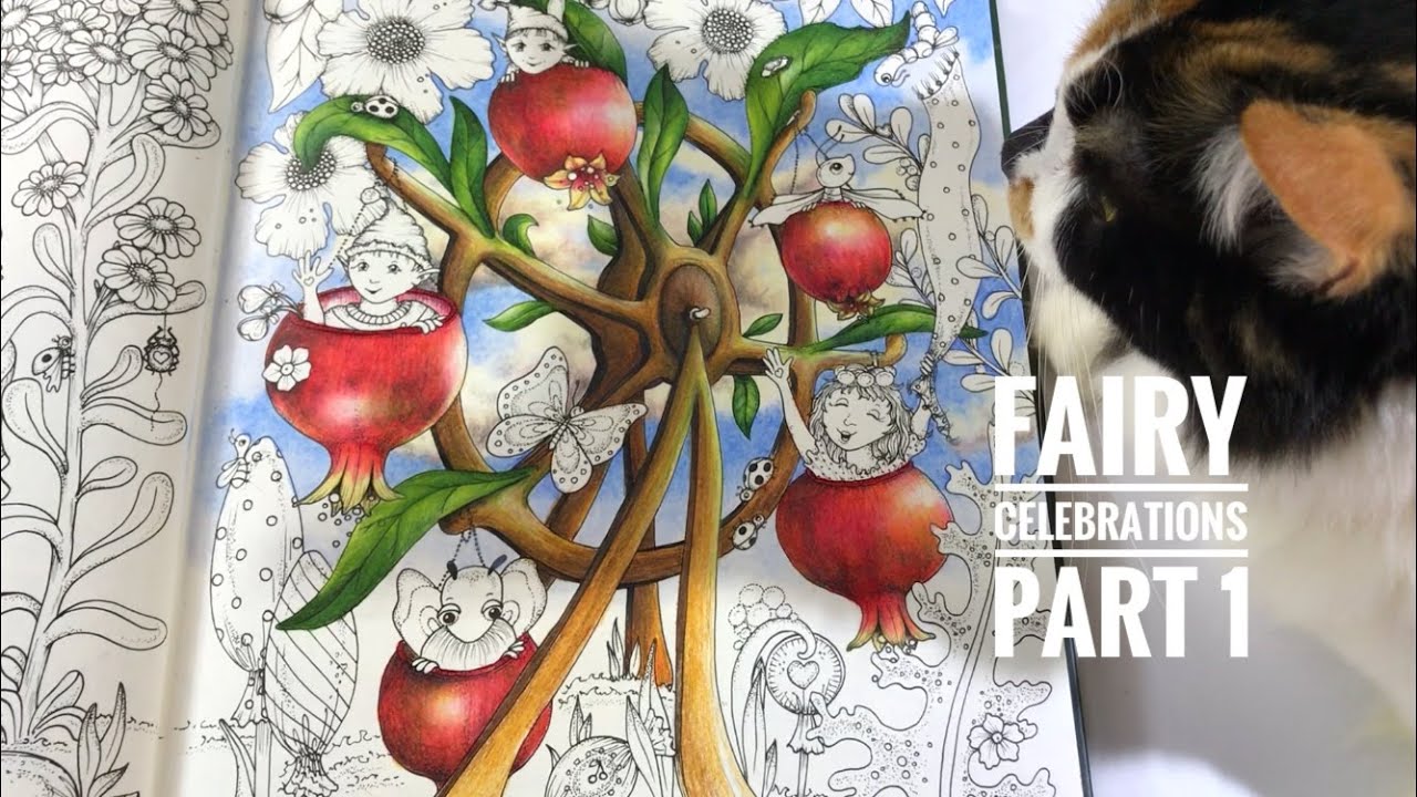 FAIRY CELEBRATIONS - PART 1: Pomegranate, Sky, Ferris Wheel Coloring