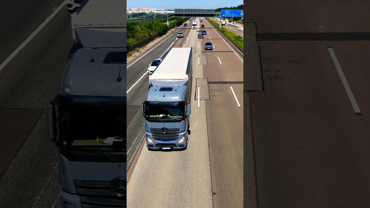 Was für eine Truck Horn Hupe auf  der A5 #truck #autobahn #hornsound #truckspotting #shorts_video