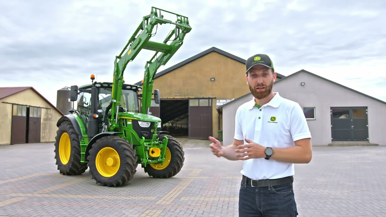 JOHN DEERE 6R120 z ładowaczem czołowym