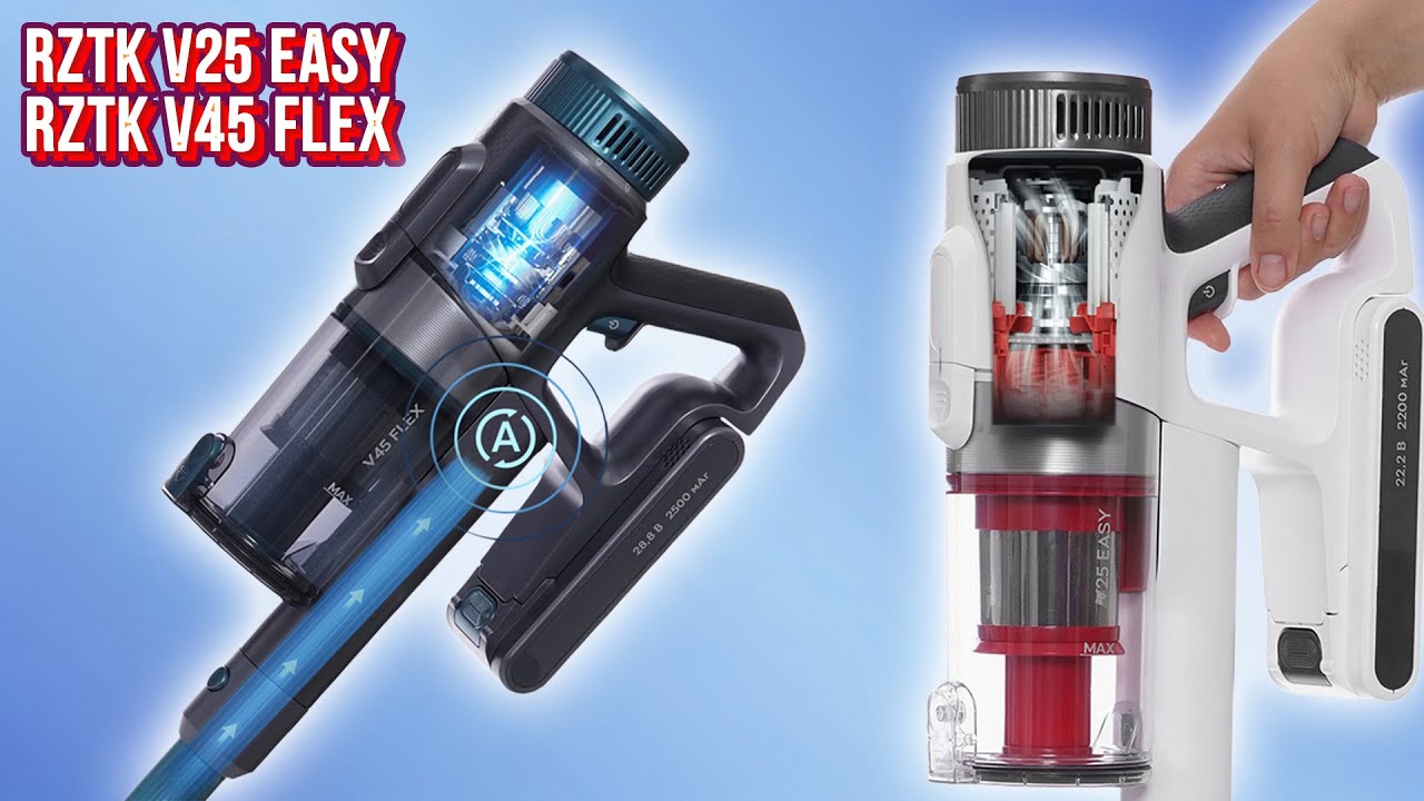 Акумуляторні пилососи RZTK V25 Easy та RZTK V45 Flex