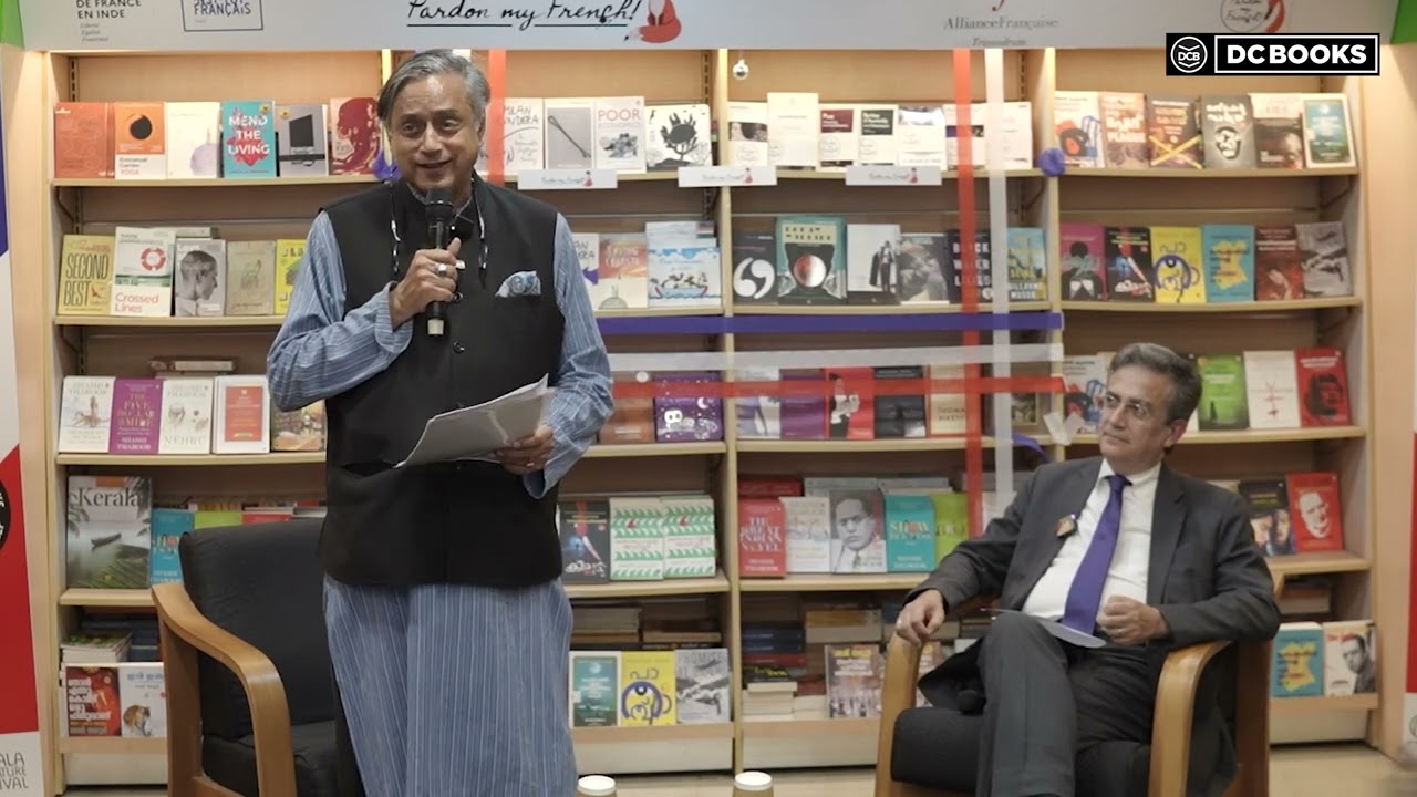 Shashi Tharoor in Conversation with French Ambassador Thierry Mathou | PMF | DC Books Trivandrum