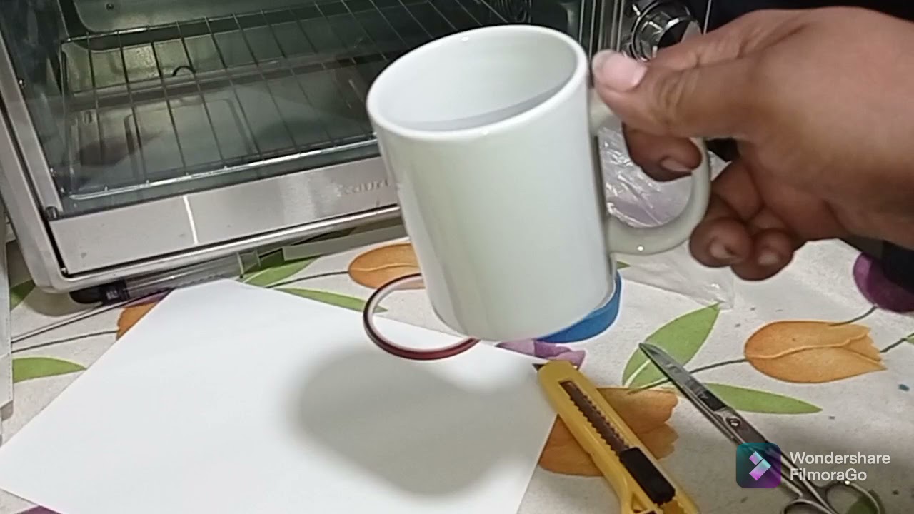 sublimacion de taza blanca en horno de conveccion, metodo sencillo y con todos los pasos
