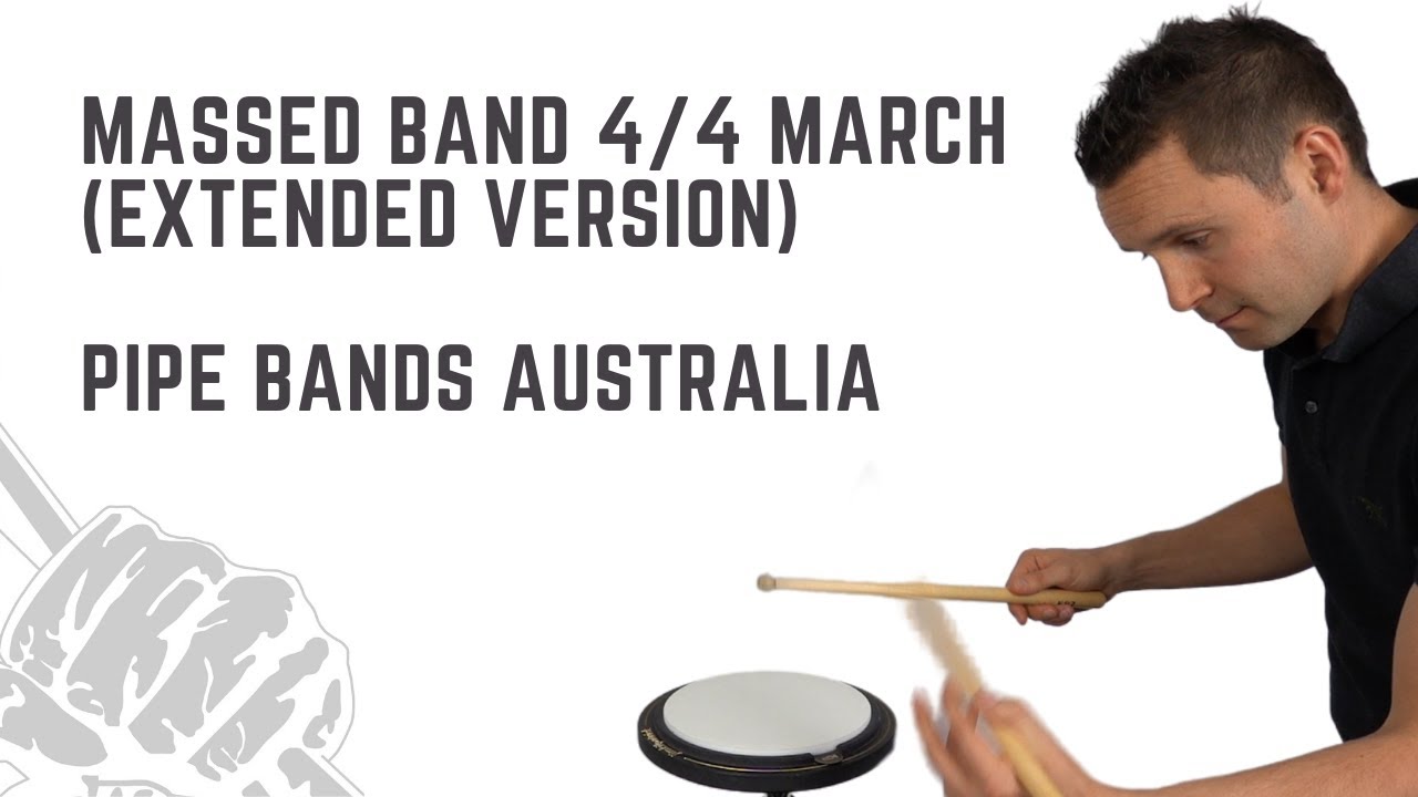 Australia Massed Band Drum Score 4/4 March Extended Version  Play Along