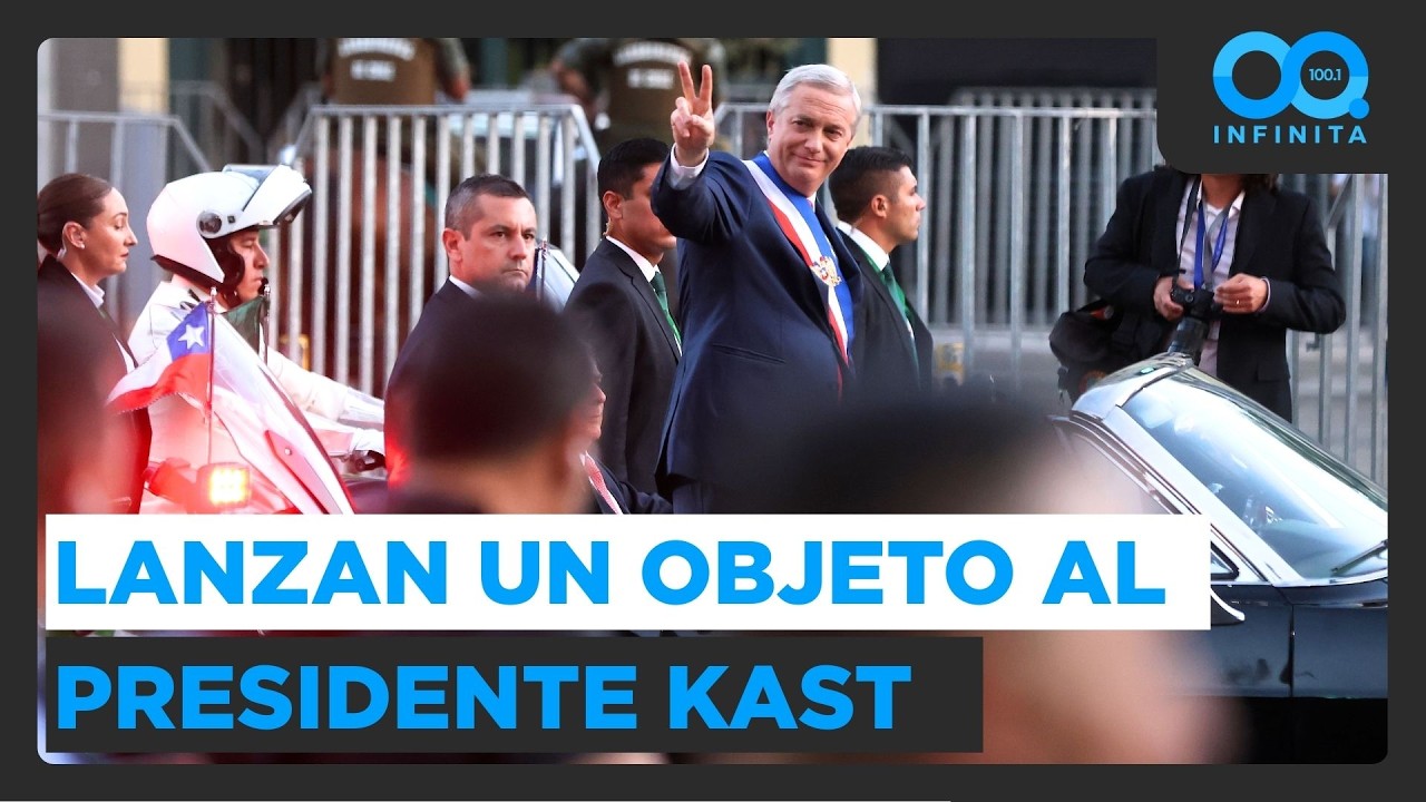 Lanzan una lata a Kast en su recorrido a La Moneda: “Llegó bien cerca”