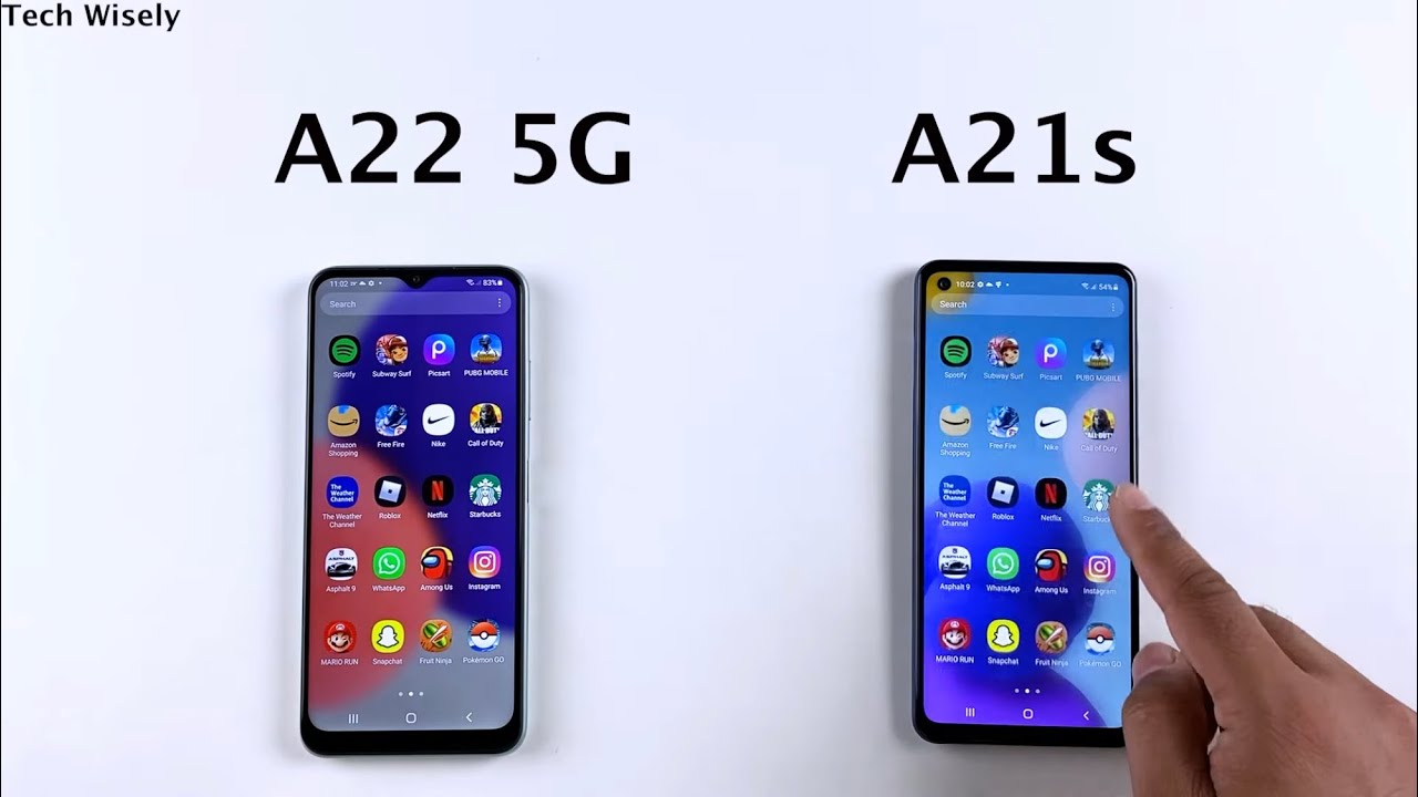 SAMSUNG A22 5G vs A21s Speed Test & Ram Management