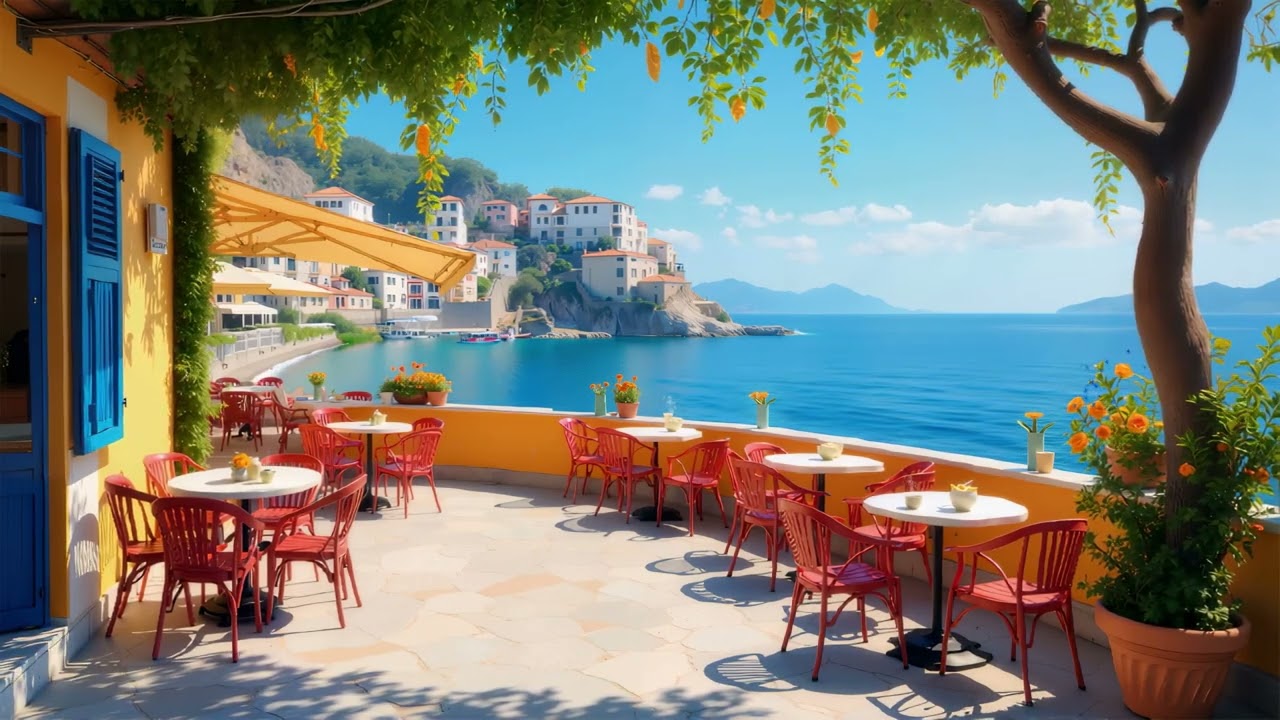 The cafe space with Bossa Nova Jazz & Ocean Waves and bird sounds helps fill you with energy