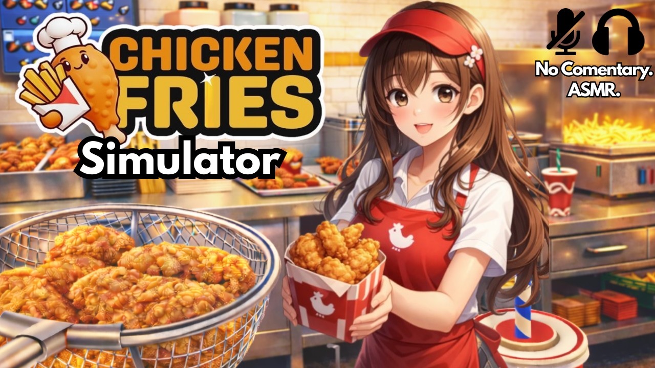 1 Hour 40 Minutes Relaxing Deep Frying ASMR 🍗🍟 | Chicken Fries Simulator (No Commentary)