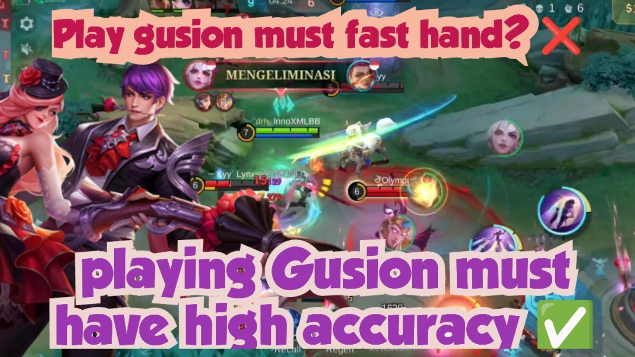 Playing Gusion doesn't require fast hands, it just requires high accuracy. 