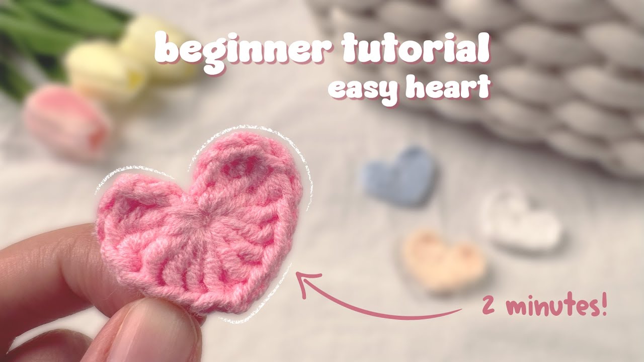 easy crochet heart for beginners | quick crochet project | crochet heart keychain accessory