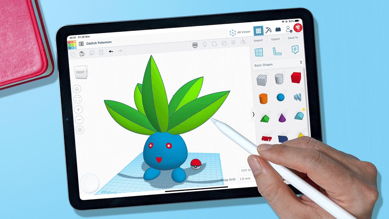 Modeling Oddish Pokemon on iPad | Tinkercad
