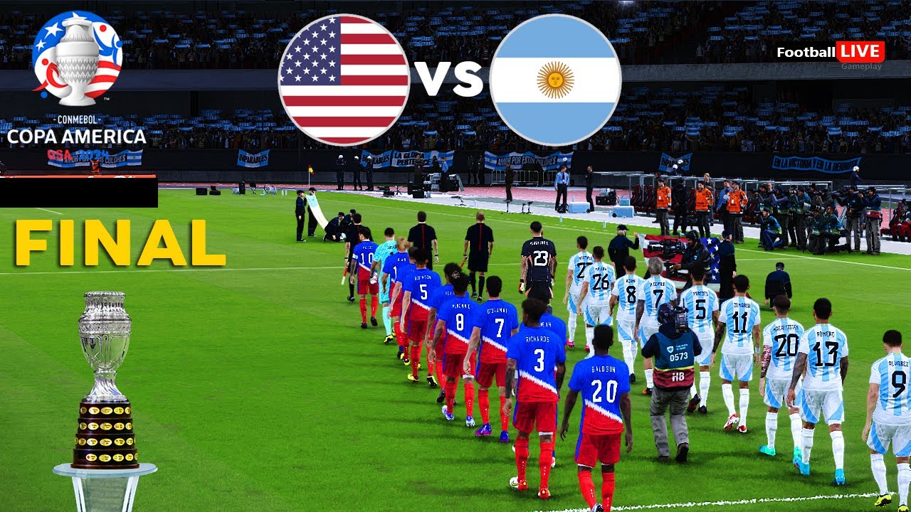 USA vs Argentina - Final Copa America 2024 USA - Full Match & Penalties | Realistic PES Gameplay