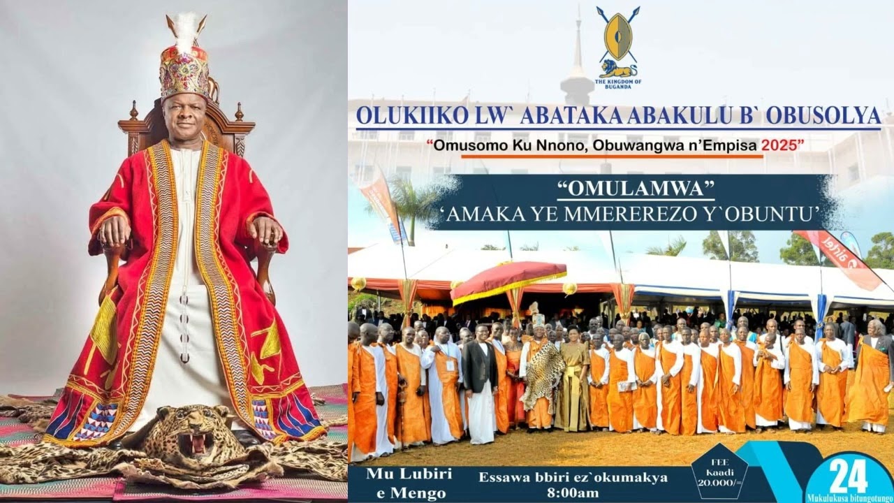 Olukungaana Lwa Abataka N'Abazzukulu E Mengo Nga 24/10/25 Abaganda Balulinze Nga Mbaga. Ensonga yeno