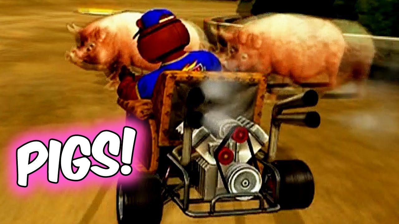 WHAT IS EVEN GOING ON?! // Jimmie Johnson's Anything with an Engine Funny Racing