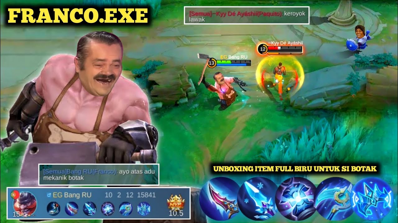 FRANCO.EXE || FRANCO UNBOXING ITEM FULL BIRU UNTUK SI BOTAK