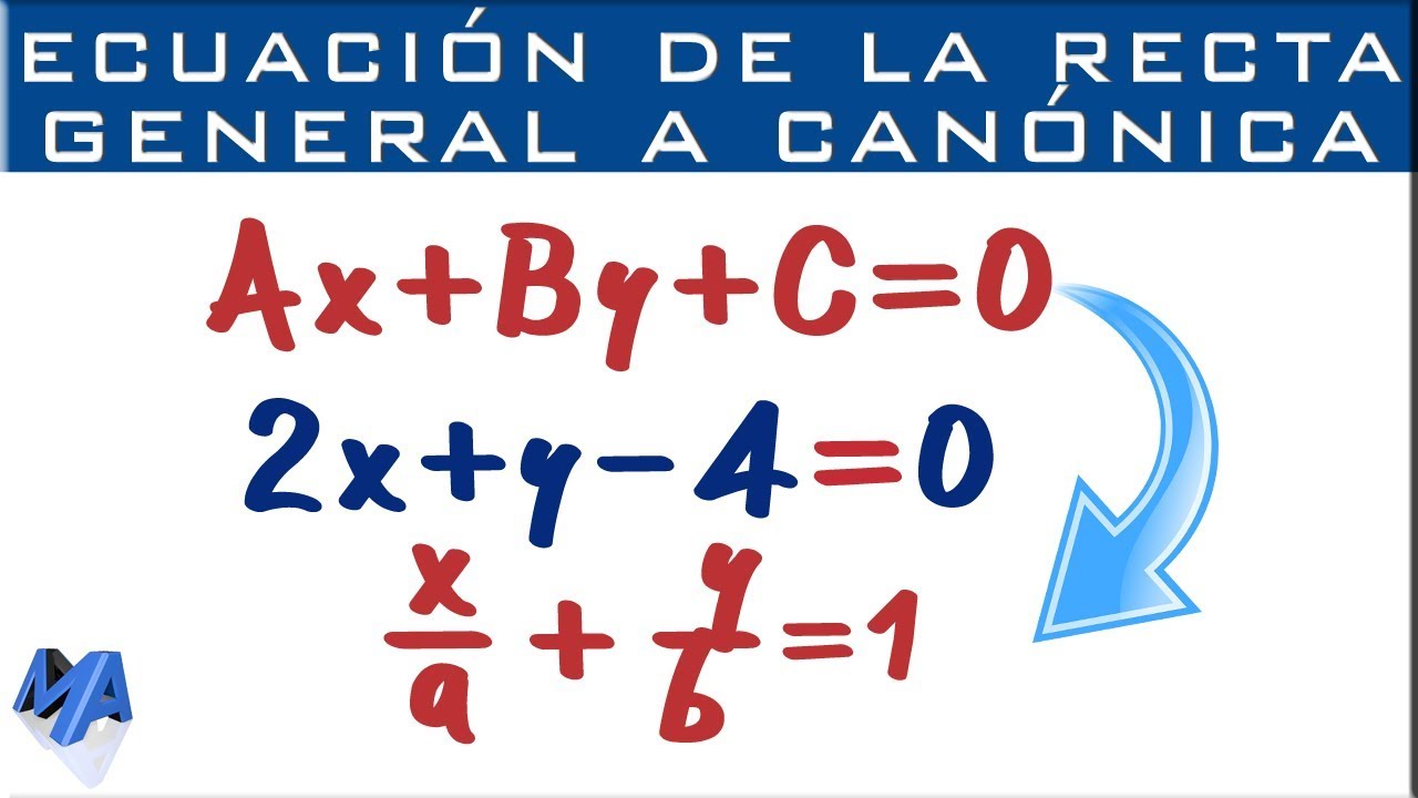 Pasar de la ecuación General (Fundamental) a la Canónica (Simétrica)