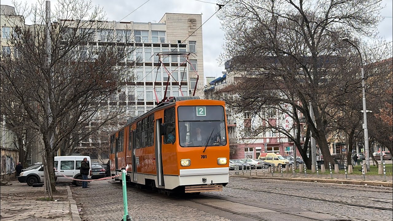 Retro trams in Sofia for 125 yers trams in Sofia 