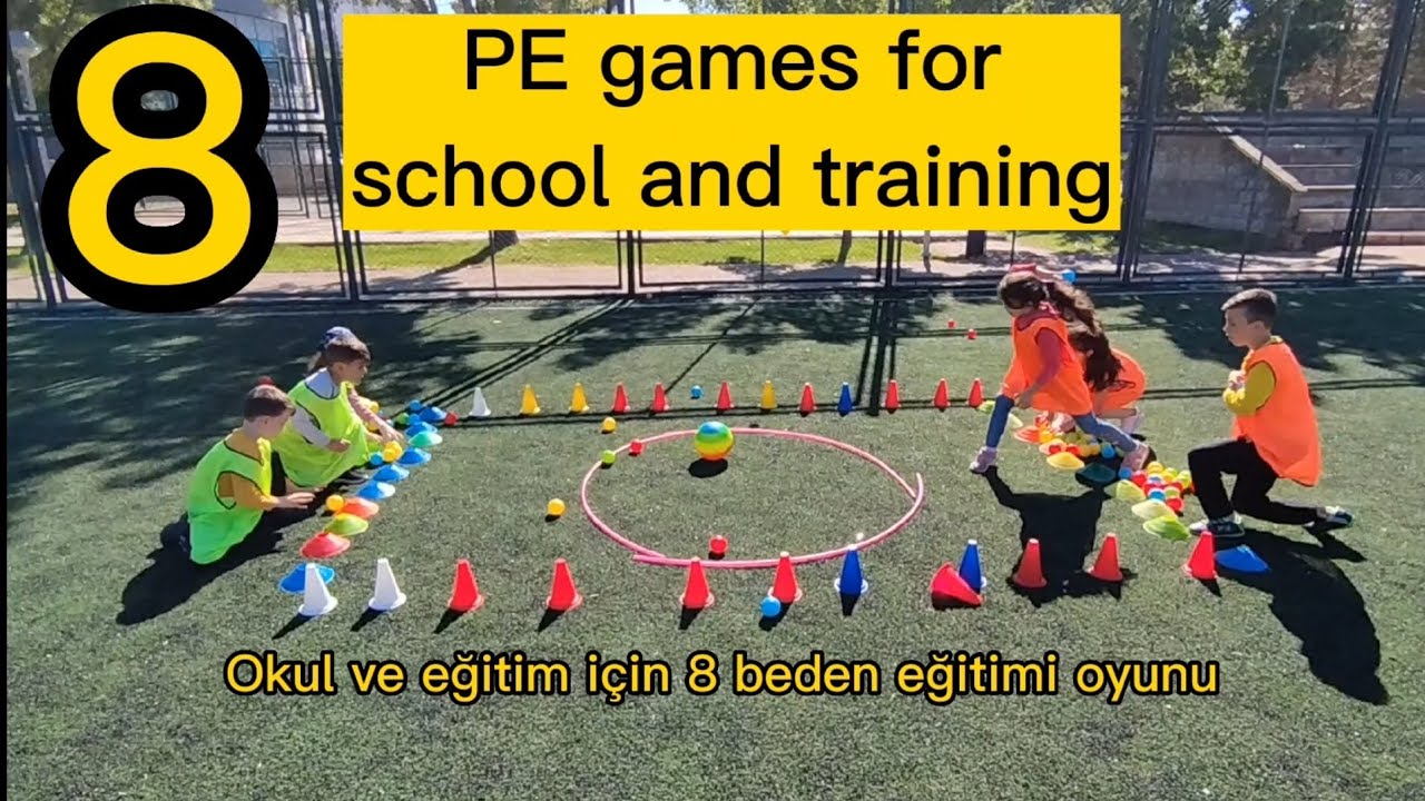 best 8  physical education games elementary|ألعاب صغيرة حركية|eğitsel oyunlar futbol
