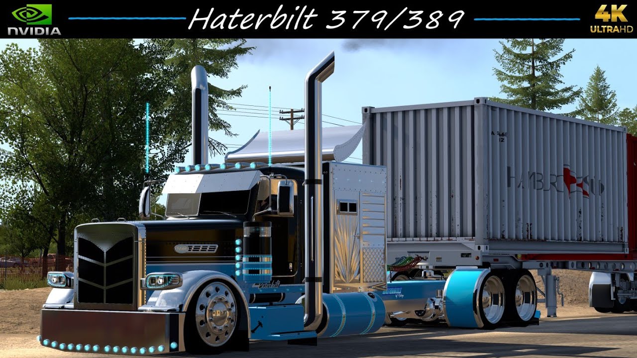*Haterbilt 379/389* Hamburg Container Idaho Falls to Logan *Weather_3.1 /TAA Graphics* ATS 4K 1.50