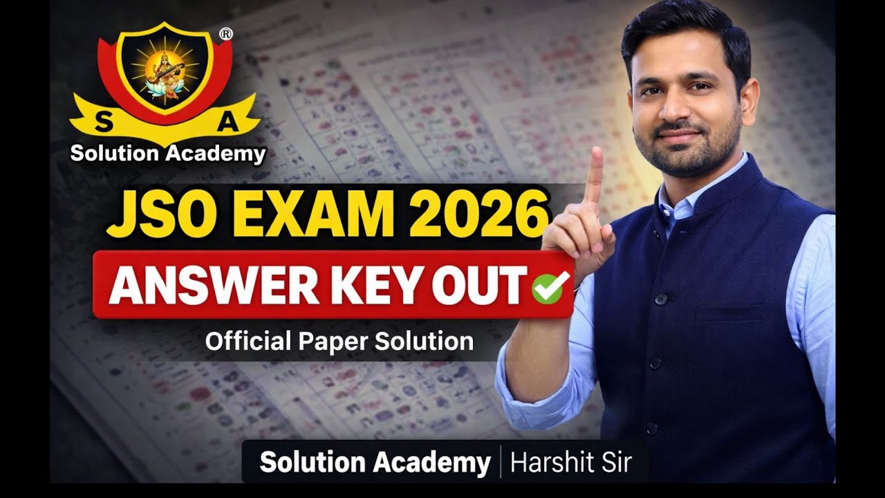 RSPCB JSO exam january 2026 final answer key  by solution academy