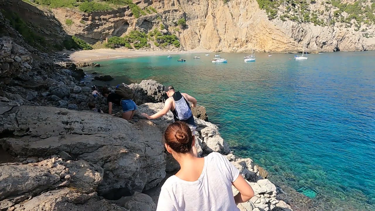 Time-lapse withe the road to Platja des Coll Baix in Mallorca