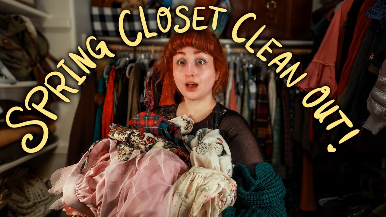 🌸 Cleaning Out My Closet  for SPRING - Clean w/ Me #springcleaning