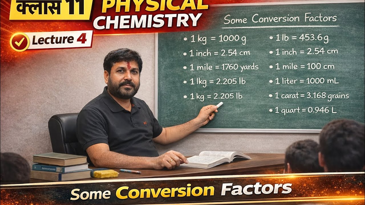 L -4 Some basic concept and mole concept-chapter - 1  class -11 chapter - some conversion factor 