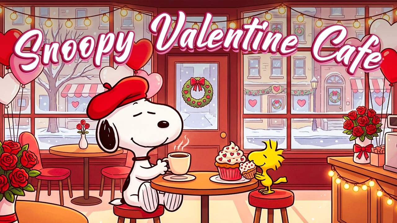 Snoopy’s Valentine Café Jazz Vibes 💟🍰 | Sweet Jazz Tunes for the Perfect Day